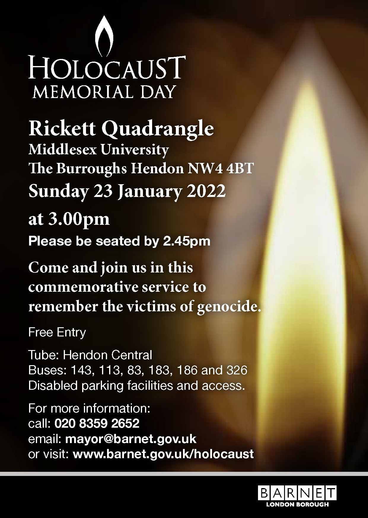 Barnet Holocaust Memorial Day 2022 – Barnet Multi Faith Forum