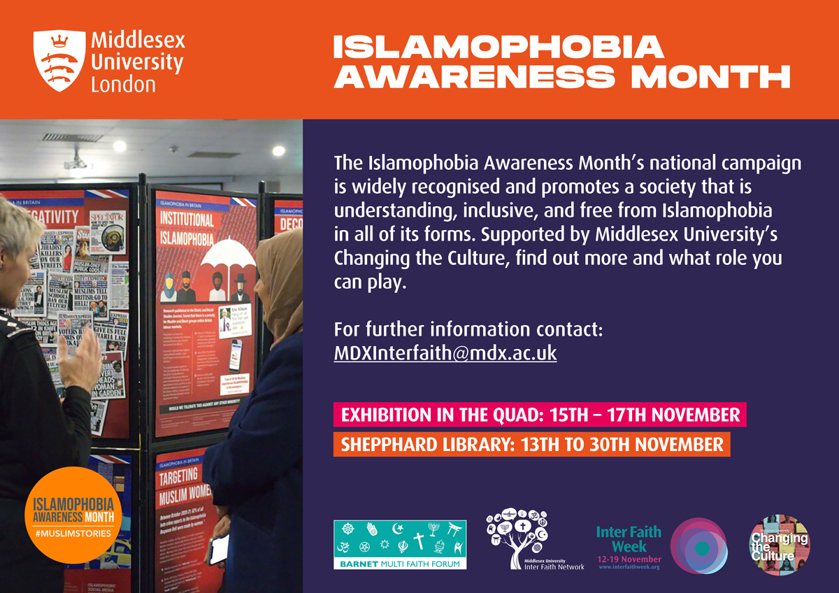 Exhibition Islamophobia Awareness Month Barnet Multi Faith Forum